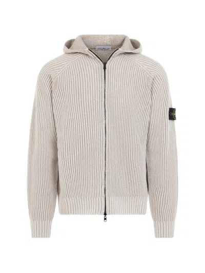 Stone Island Long-sleeve Cardigan In Neutral