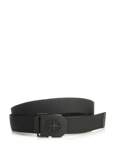 Stone Island Ribbon Belt Belts Black In Purple
