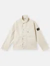 Stone Island Jacket In Ripstop Cotton In Neutral