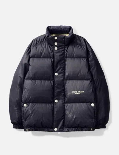 Stone Island Ripstop Cover Down Marina Jacket In Blue