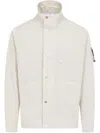 Stone Island Logo Patch High-neck Jacket In Neutrals