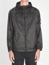 Stone Island Light Hooded Jacket Coats Grey In Gray
