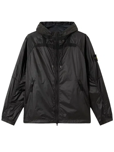 Stone Island Ripstop Light Ht Nylon Jacket Mann Lead Grey