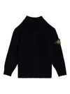 Stone Island Roll-neck Patch-pocket Sweater In Black