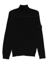 Stone Island Roll-neck Sweater In Black