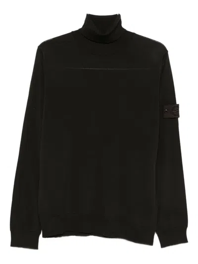 Stone Island Roll-neck Sweater In Brown