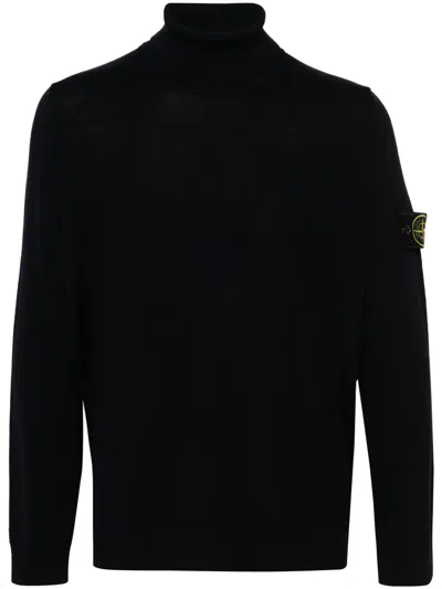 STONE ISLAND ROLL-NECK WOOL JUMPER