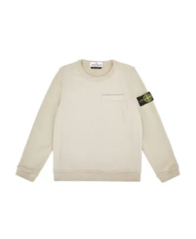 Stone Island Round Collar Long Sleeve Sweater In Gray