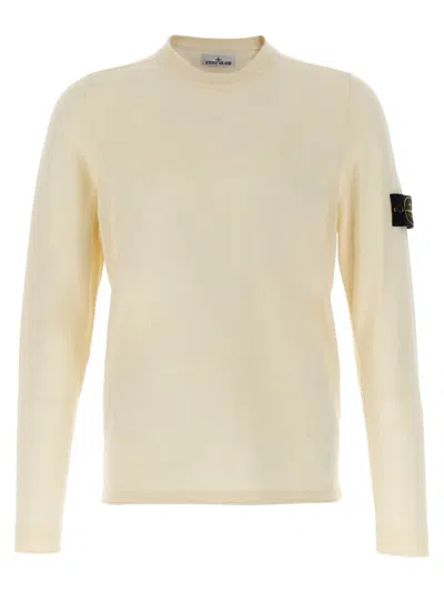 STONE ISLAND STONE ISLAND ROUND-NECK COTTON KNIT SWEATER WITH LOGO BADGE