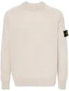 Stone Island Lightweight Geelong Wool Sweater In White