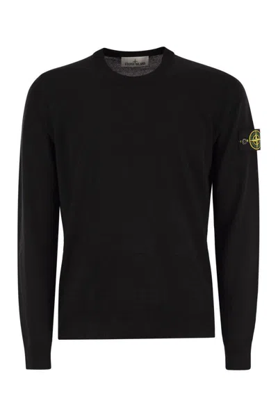 STONE ISLAND STONE ISLAND ROUND-NECK JUMPER WITH EMBOSSED STITCHING