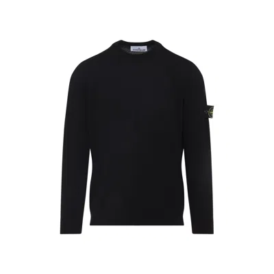 STONE ISLAND STONE ISLAND ROUND-NECK JUMPER WITH EMBOSSED STITCHING