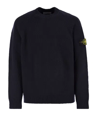 STONE ISLAND ROUND NECK JUMPER WITH RAGLAN SLEEVES