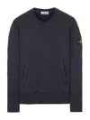 Stone Island Round-neck Sweatshirt With Ribbed Cuffs And Logo Detail