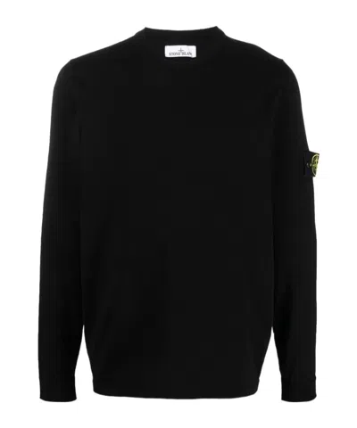 STONE ISLAND STONE ISLAND LOGO PATCH KNITTED JUMPER