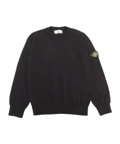 Stone Island Round Neck Sweater In Black