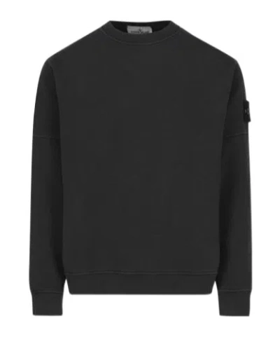 STONE ISLAND STONE ISLAND LOGO PATCH CREWNECK SWEATSHIRT