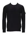Stone Island Light Rws Pure Wool Sweater In Black
