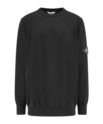 Stone Island Round Neck Sweater In Blue