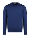Stone Island Round Neck Sweater In Blue