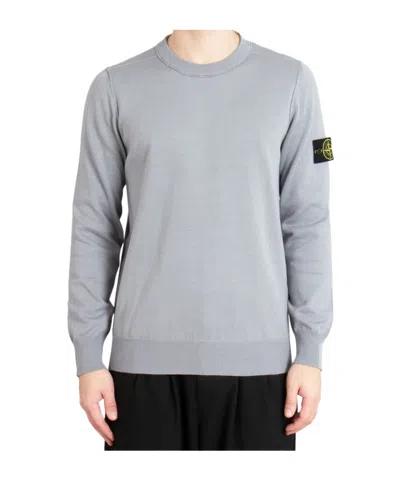Stone Island Round Neck Sweater In Blue