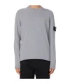 Stone Island Round Neck Sweater In Blue