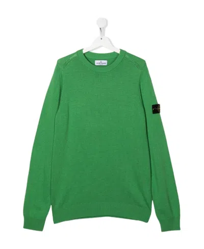 Stone Island Round Neck Sweater In Green