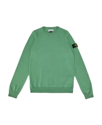 Stone Island Round Neck Sweater In Green
