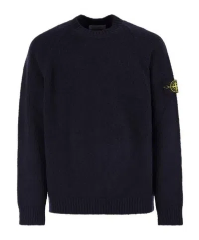 STONE ISLAND ROUND NECK SWEATER WITH RAGLAN SLEEVES