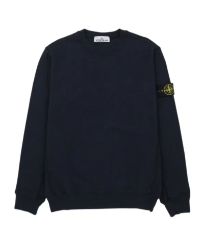 Stone Island Round-neck Sweatshirt In Blue