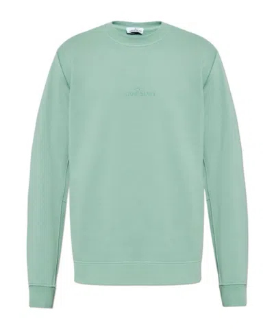 Stone Island Round-neck Sweatshirt In Green