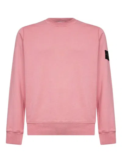 STONE ISLAND ROUND NECK SWEATSHIRT,L1.S15.61000.60.S0051 V008G OLEANDER