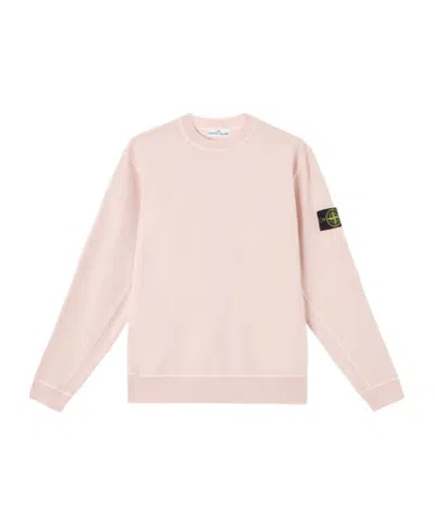 Stone Island Round-neck Sweatshirt In Pink