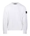 Stone Island Raglan-sleeve Patch Sweatshirt In White