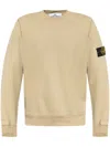 Stone Island Regular-fit Crewneck Sweatshirt With Side Inlays In Neutral