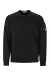 Stone Island Men's Round-neck Sweatshirt With Zipped Sleeve Pocket In Black