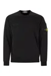 Stone Island Round-neck Sweatshirt With Zipped Sleeve Pocket In Black