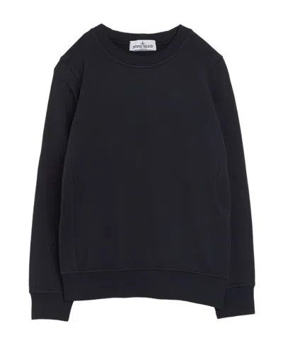 Stone Island Round-necked Sweater In Blue