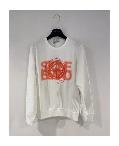 Stone Island Round-necked Sweater In White