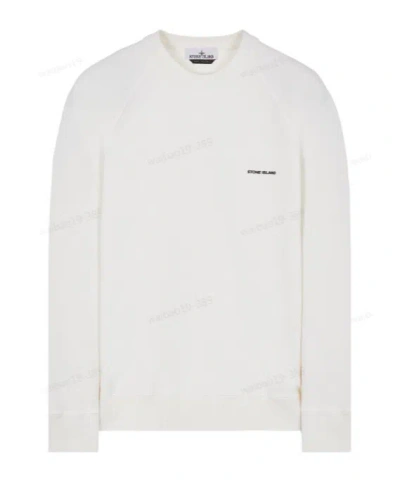Stone Island Round-necked Sweater In White