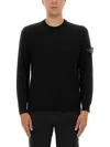 Stone Island Cotton Sweatshirt In Black