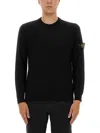 Stone Island Cotton Sweatshirt In Black