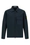 Stone Island Zip-fastening Patch-pocket Shirt Jacket In Blue
