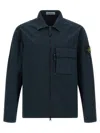 Stone Island Zip-fastening Patch-pocket Shirt Jacket In Blue