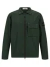 Stone Island Mens Juniper Classic-collar Logo-patch Cotton Jacket Xl In Green