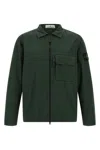 Stone Island Mens Juniper Classic-collar Logo-patch Cotton Jacket Xl In Green