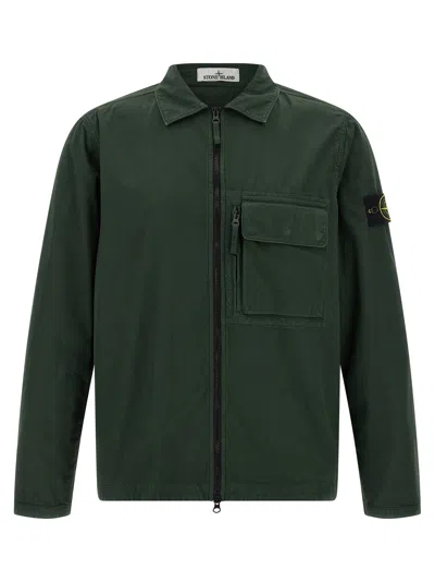 Stone Island 'rws' Overshirt In Green