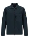Stone Island Zip-fastening Patch-pocket Shirt Jacket In Blue