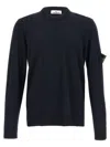 Stone Island Ribbed Wool Turtleneck Sweater Clothing In Black