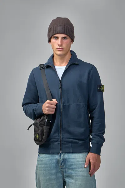Stone Island Rws Zip-up Cardigan In Burgundy